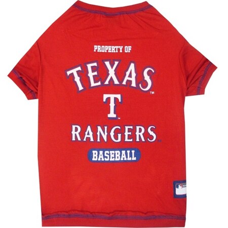 Pets First Texas Rangers Pet T-Shirt - X-Small PFRAN4014-0001